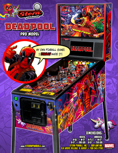 Flipper Deadpool chez Alda.fr