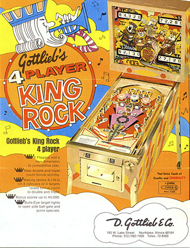 Flipper King Rock chez Alda.fr