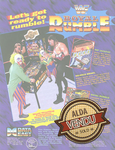 Flipper WWF Royal Rumble chez Alda.fr